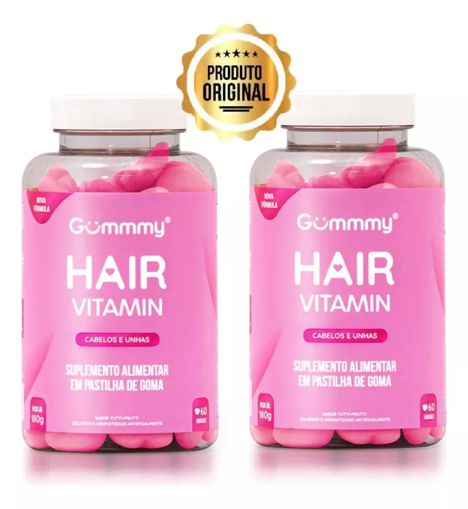 Gummy Hair Vitamin Tutti Frutti With 60 Units Treatment Anti-Hair Loss - BuyBrazil