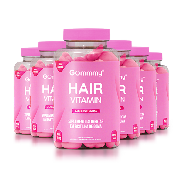 Gummy Hair Vitamin Tutti Frutti With 60 Units Treatment Anti-Hair Loss - BuyBrazil