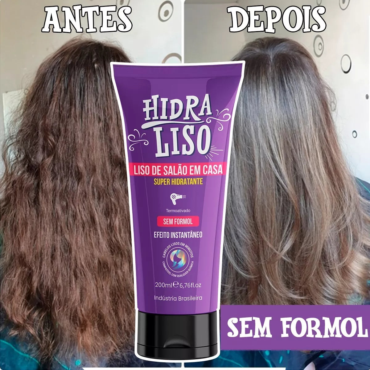 Hidraliso Instant Effect Salon Straight at Home Formaldehyde Free 200ml/6.76 fl.oz.