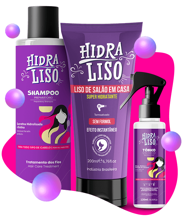 Hidraliso Instant Effect Salon Straight at Home Formaldehyde Free 3 Steps - BuyBrazil
