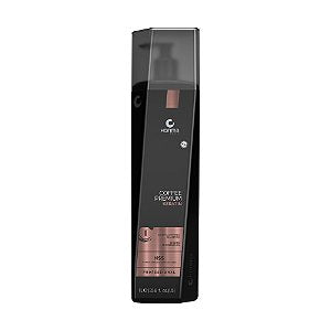 Honma Tokyo Coffee Premium Keratin Kit Completo, including shampoo and anti-residue duo bottles, for hair treatment and smoothing.