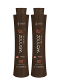 HONMA TOKYO Wennoz Brasil Honma Tokyo Chocolate Keratin Hair Care Kit with two 1000ml bottles, ideal for smoothing and nourishing hair.