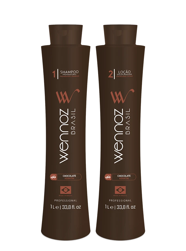 HONMA TOKYO Wennoz Brasil Honma Tokyo Chocolate Keratin Hair Care Kit with two 1000ml bottles, ideal for smoothing and nourishing hair.