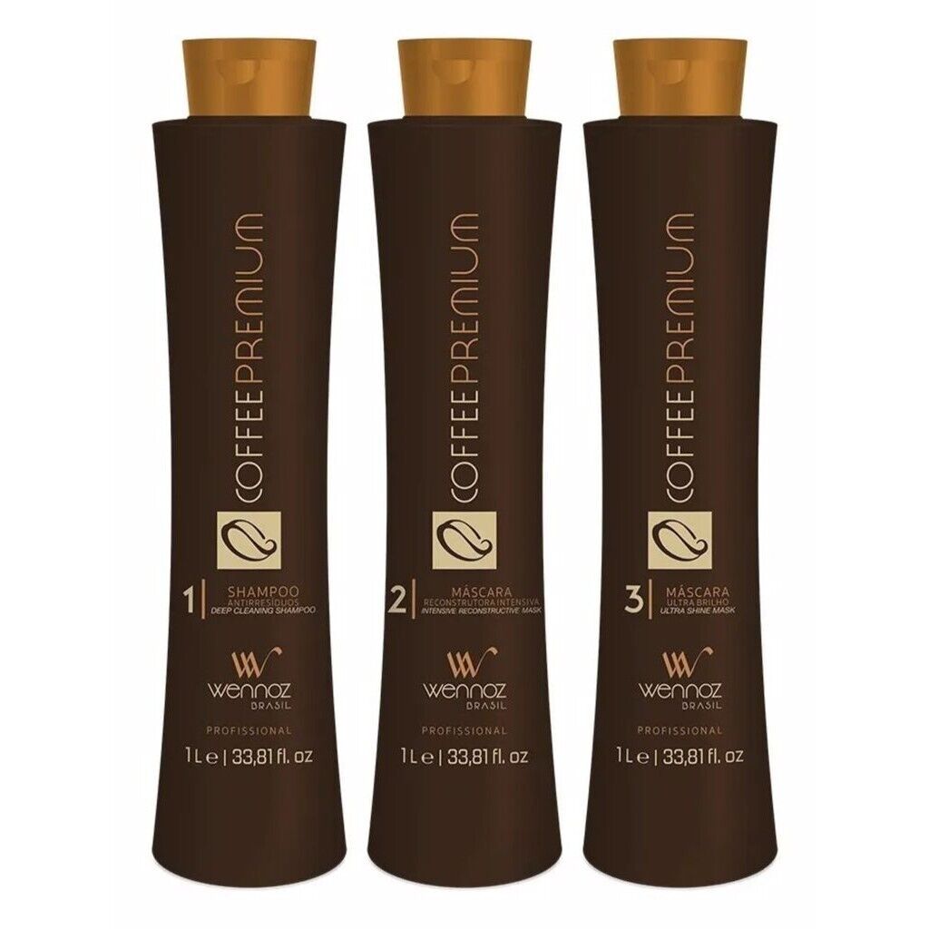 Wennoz Brasil Honma Tokyo Kit Coffee Premium Progressive Brush Kit 3x1000ml/33.8 fl.oz. - BuyBrazil