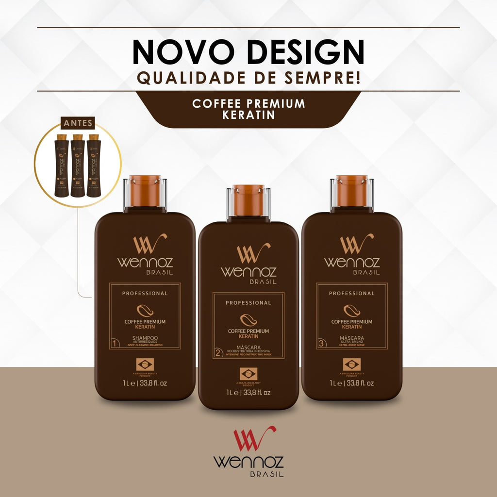 Wennoz Brasil Honma Tokyo Kit Coffee Premium Progressive Brush Kit 3x1000ml/33.8 fl.oz. - BuyBrazil