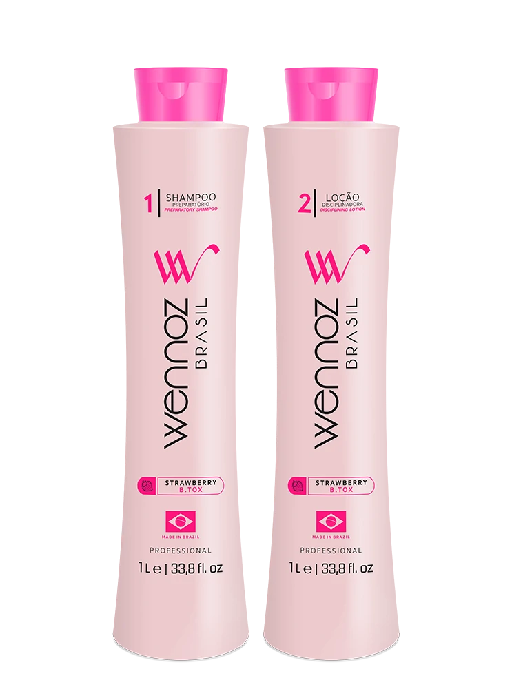 Wennoz Brasil Honma Tokyo Kit Strawberry B.Tox Progressive Brush 2x1000ml/33.8 fl.oz. - BuyBrazil
