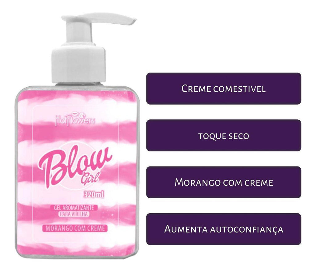 Blow Girl – Gourmet Strawberry Cream Kissable Gel &amp; Massage Duo320ml - BuyBrazil