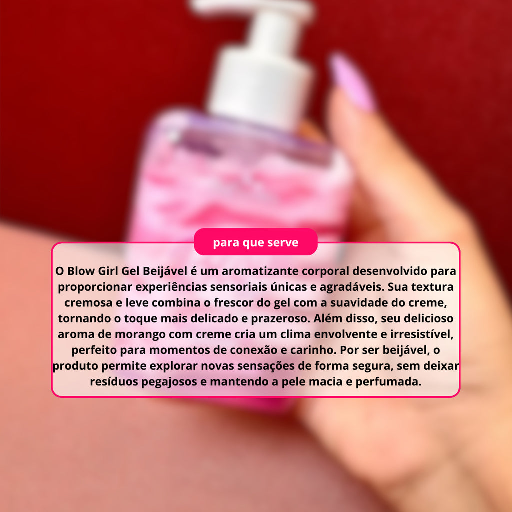 Blow Girl – Gourmet Strawberry Cream Kissable Gel &amp; Massage Duo320ml - BuyBrazil