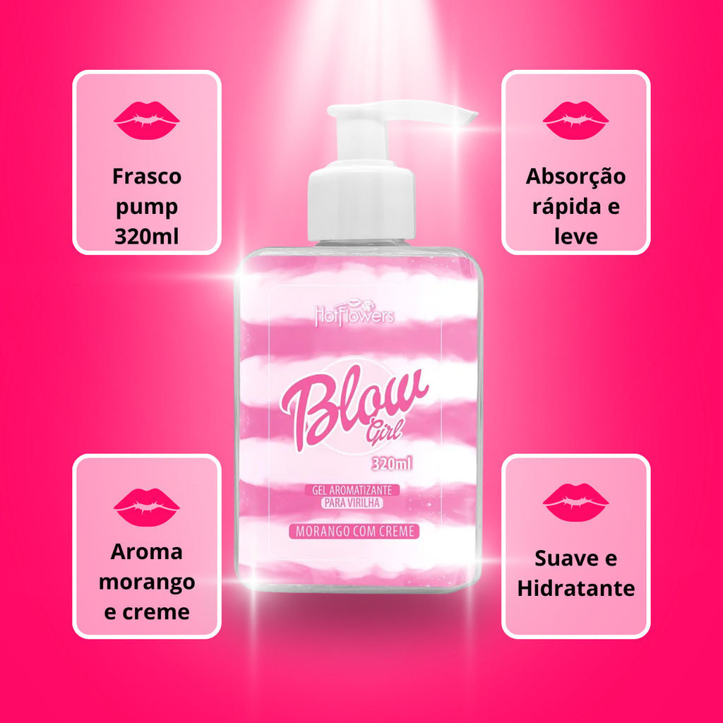 Blow Girl – Gourmet Strawberry Cream Kissable Gel &amp; Massage Duo320ml - BuyBrazil