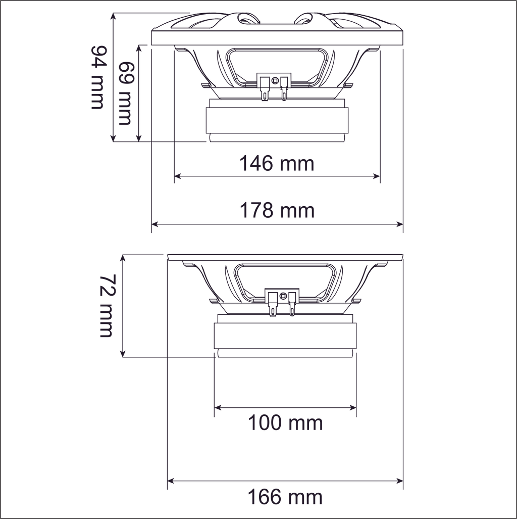 Pair Midbass Hurricane Pro MB 6K 700w 8 Ohms Speaker - BuyBrazil