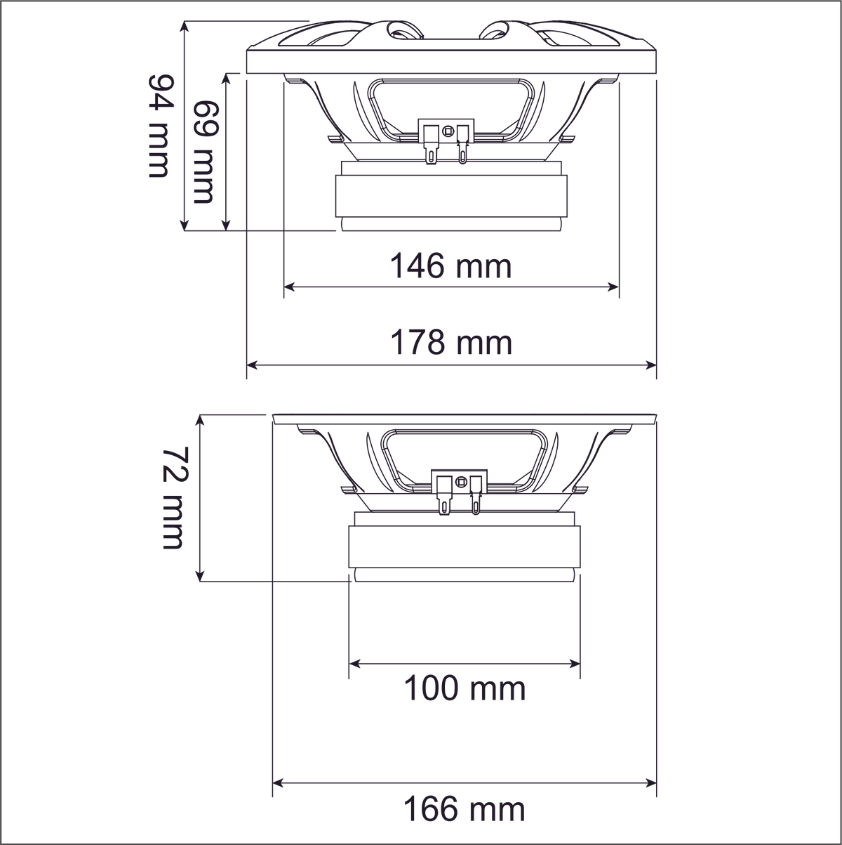 Pair Midbass Hurricane Pro MB 6K 700w 8 Ohms Speaker - BuyBrazil