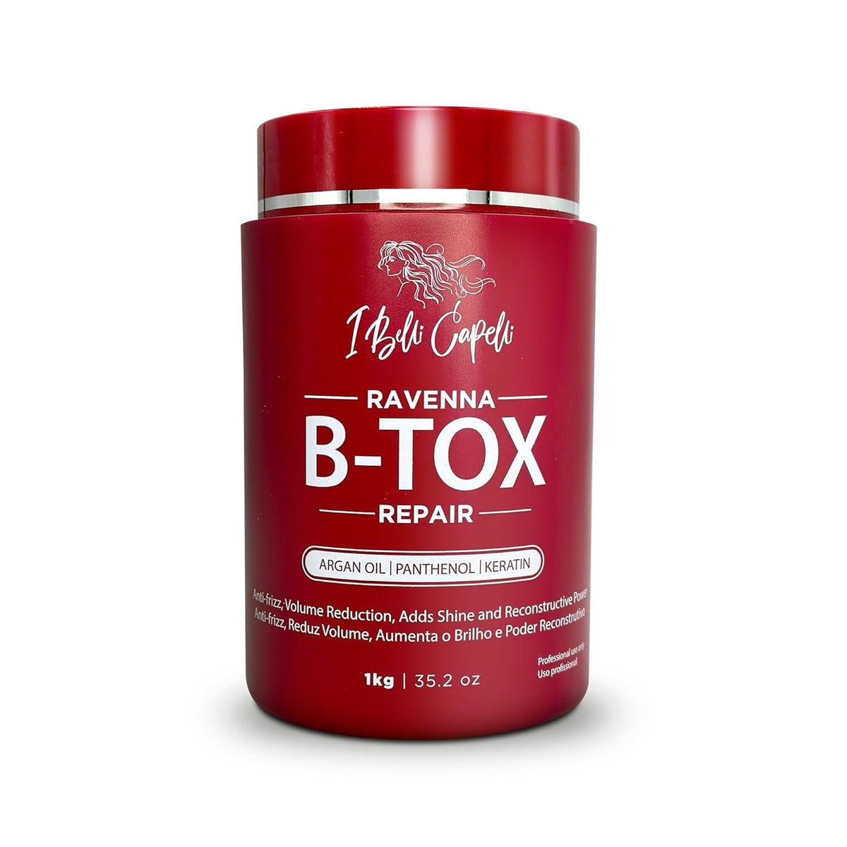 Ibelli Capelli Ravenna B-Tox Repair Masc Anti-Frizz 1Kg/35.2oz. - BuyBrazil