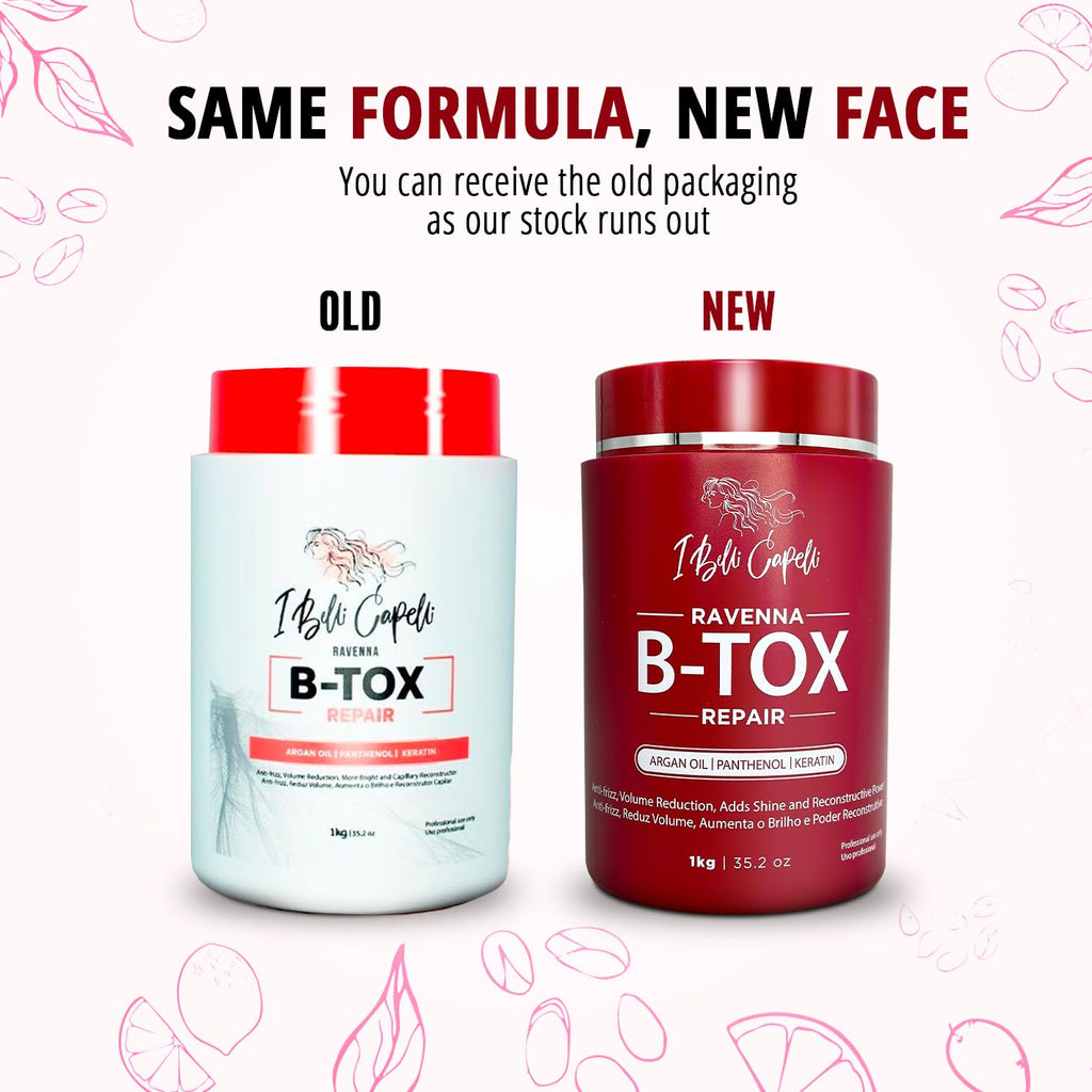 Ibelli Capelli Ravenna B-Tox Repair Masc Anti-Frizz 1Kg/35.2oz. - BuyBrazil