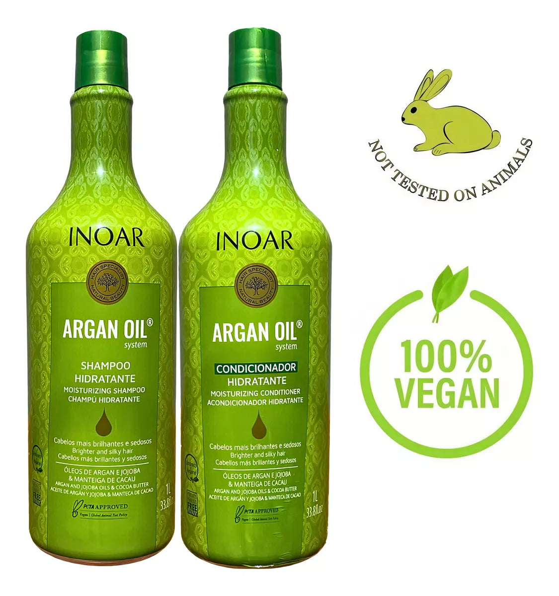Inoar Argan Oil Progressive Brush 2X1000ml/33.8 fl.oz. - BuyBrazil