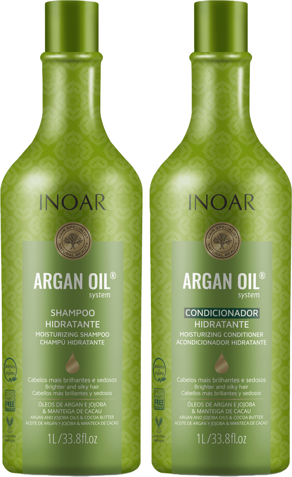 Inoar Argan Oil Progressive Brush 2X1000ml/33.8 fl.oz. - BuyBrazil