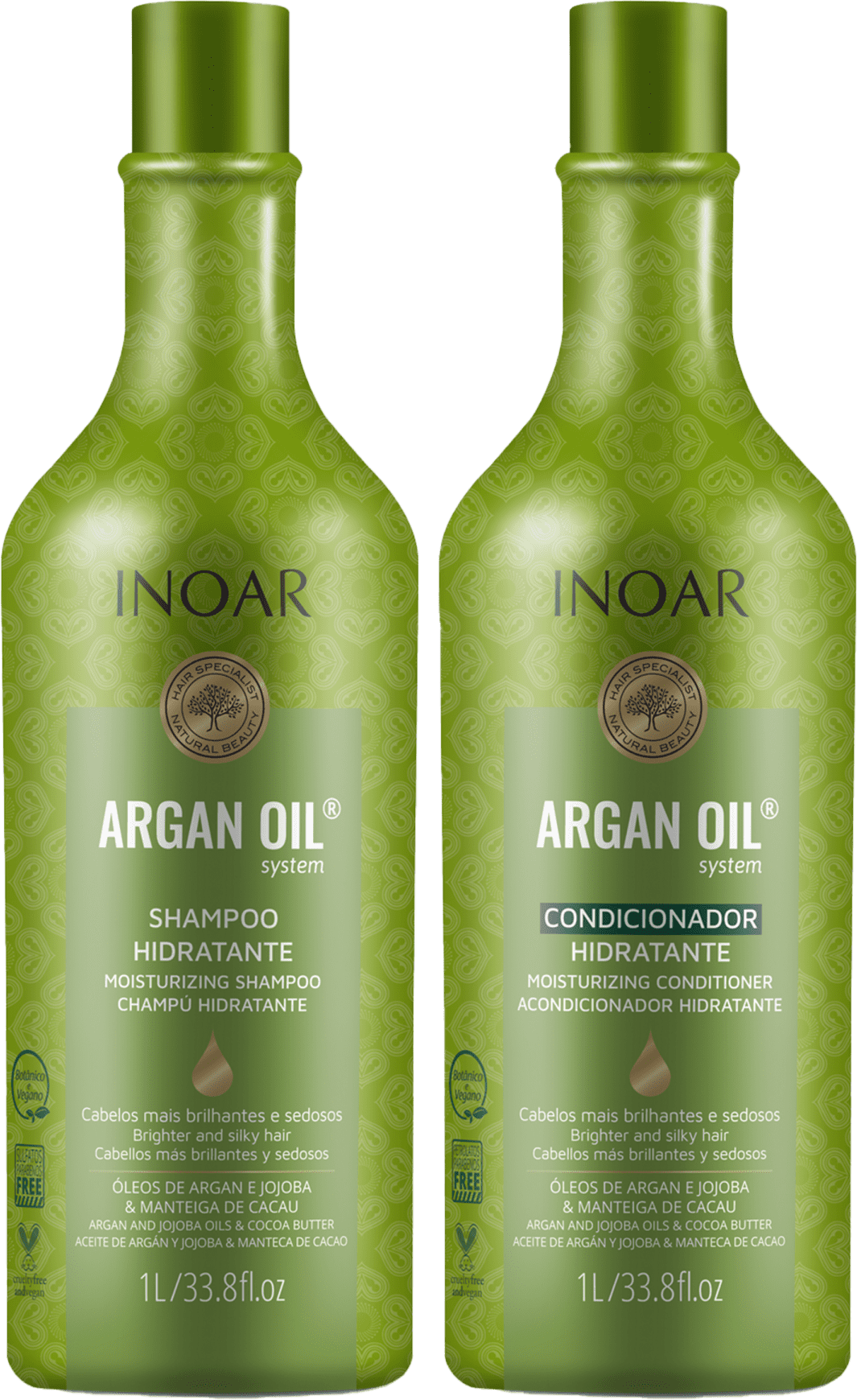 Inoar Argan Oil Progressive Brush 2X1000ml/33.8 fl.oz. - BuyBrazil
