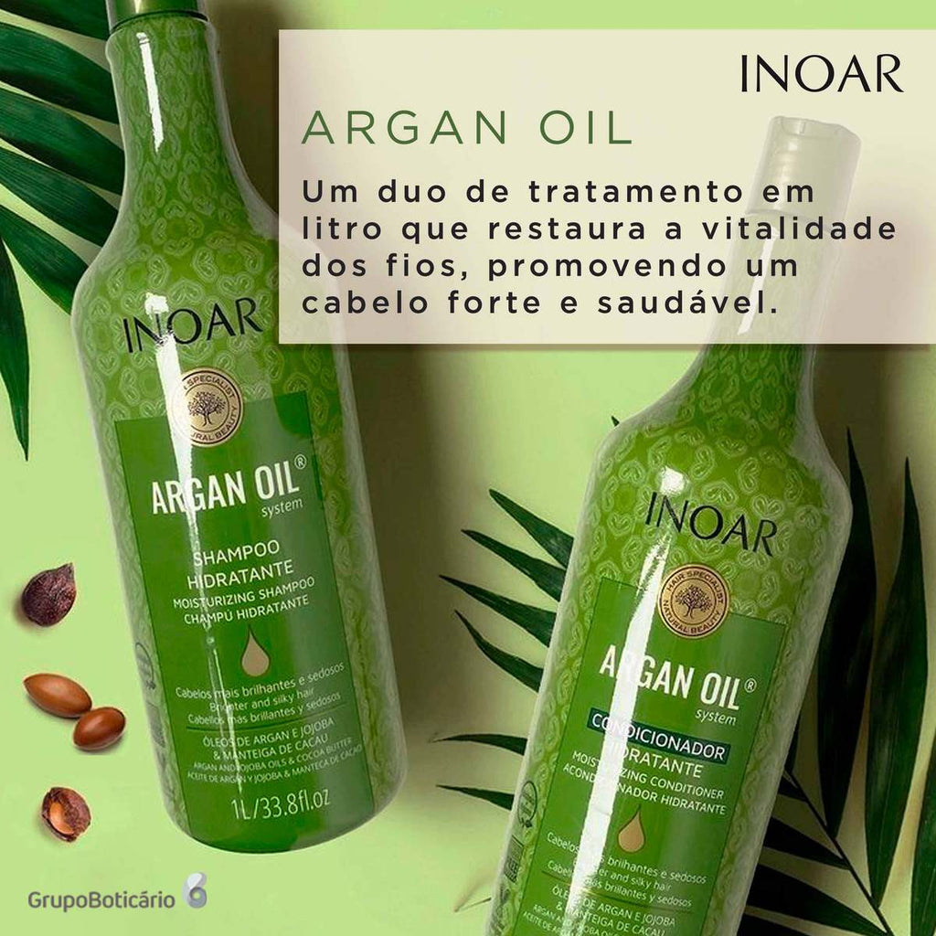 Inoar Argan Oil Progressive Brush 2X1000ml/33.8 fl.oz. - BuyBrazil