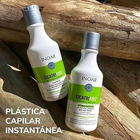 Inoar Cicatrifios Kit Shampoo and Conditioner Hair Plastic 2X1000ml/33.8 fl.oz. - BuyBrazil