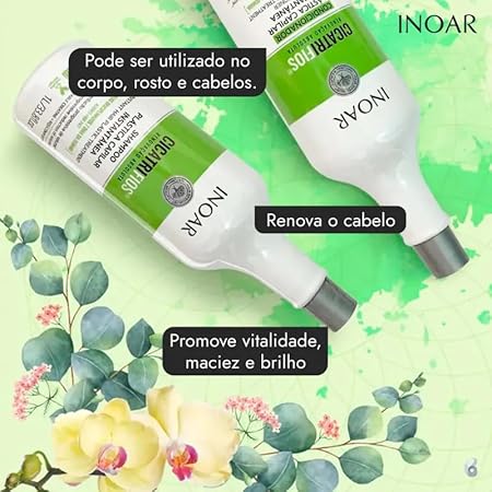 Inoar Cicatrifios Kit Shampoo and Conditioner Hair Plastic 2X1000ml/33.8 fl.oz. - BuyBrazil