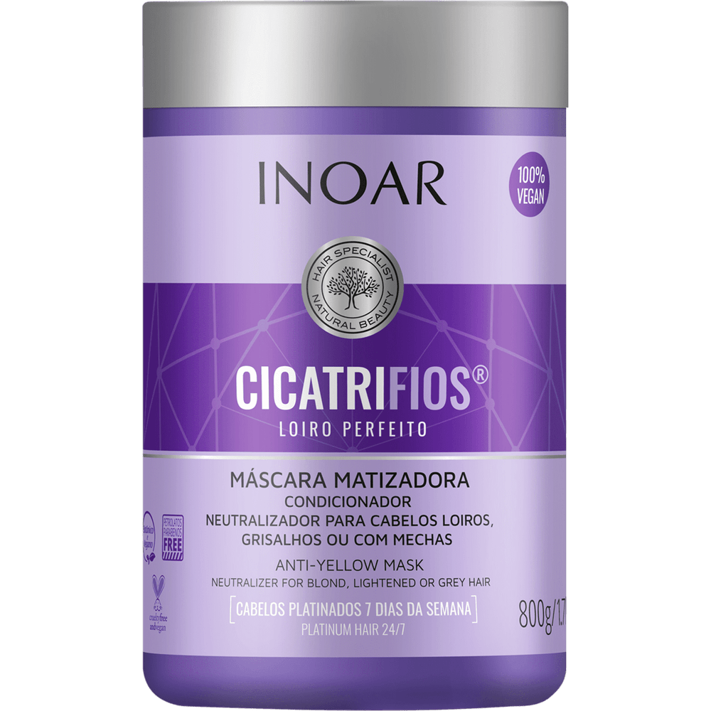Inoar Cicatrifios Perfect Blonde Toning Mask 800g/28.2 oz. - BuyBrazil