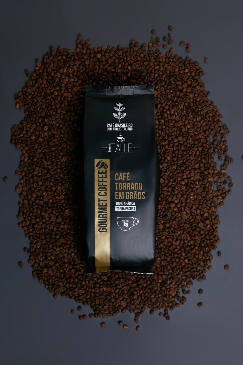 Roasted Coffee Beans Espresso Arabica Dark Roast Beans 1kg Gourmet Cafe Italle - BuyBrazil