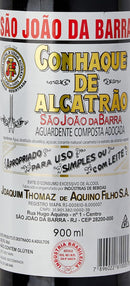 Bottle of São João da Barra Tar Cognac Aperitif by Joaquim Thomaz de Aquino Filho, 900ml, with a label featuring traditional design.