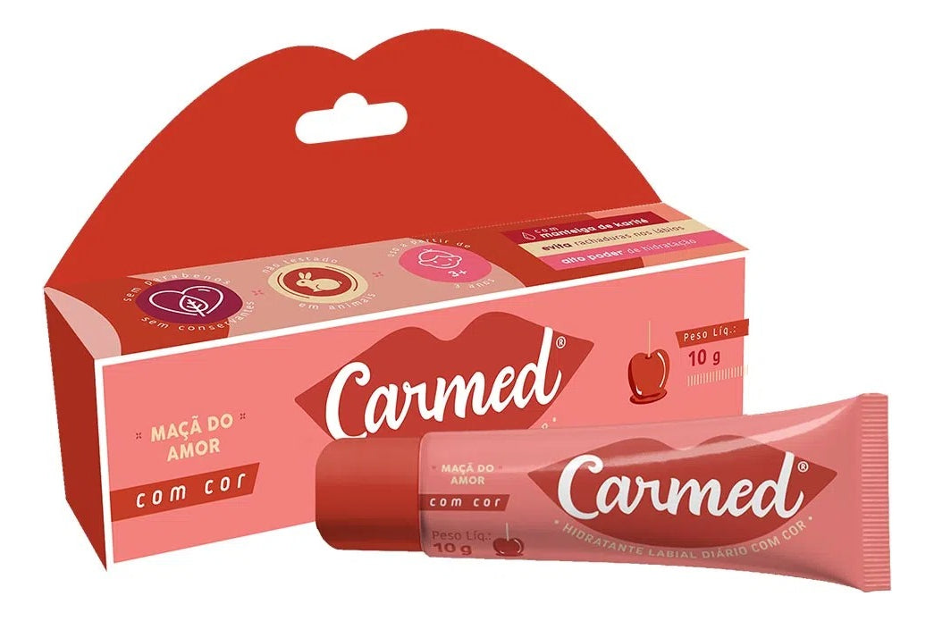 Carmed Lip Balm Love Apple with Color 10g - BuyBrazil