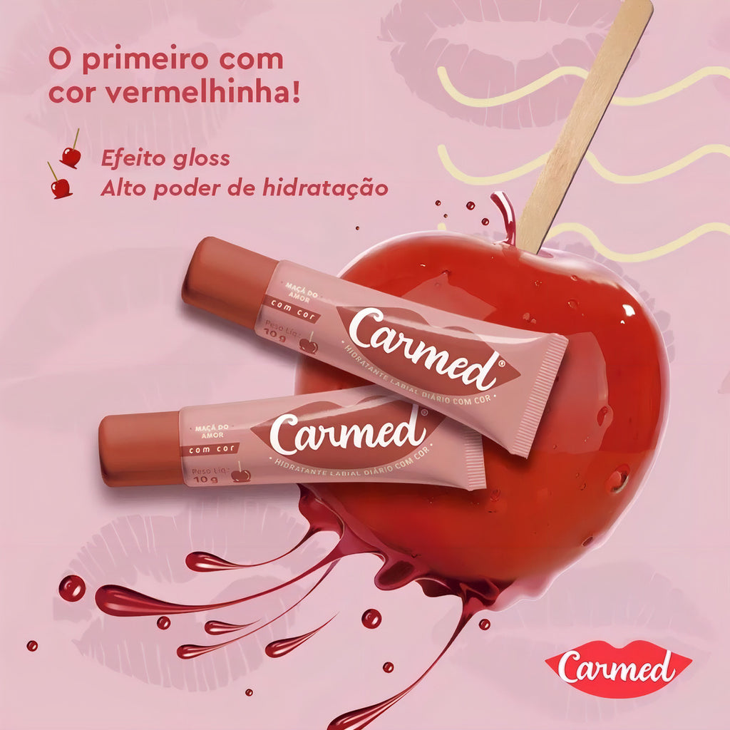 Carmed Lip Balm Love Apple with Color 10g - BuyBrazil