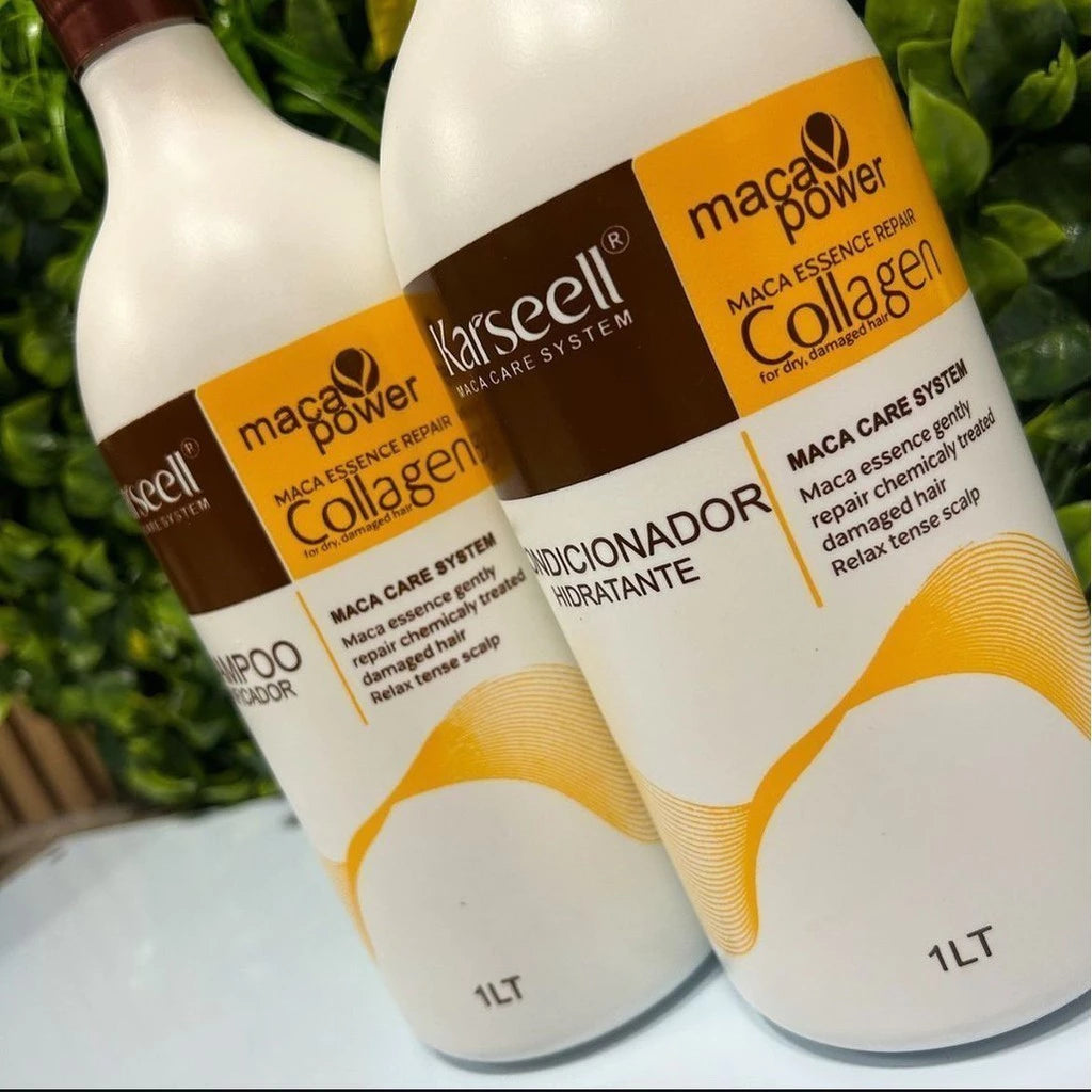 Karseell Collagen Maca Power Essence Repair Kit – Shampoo & Conditioner 1L / 33.8 fl.oz