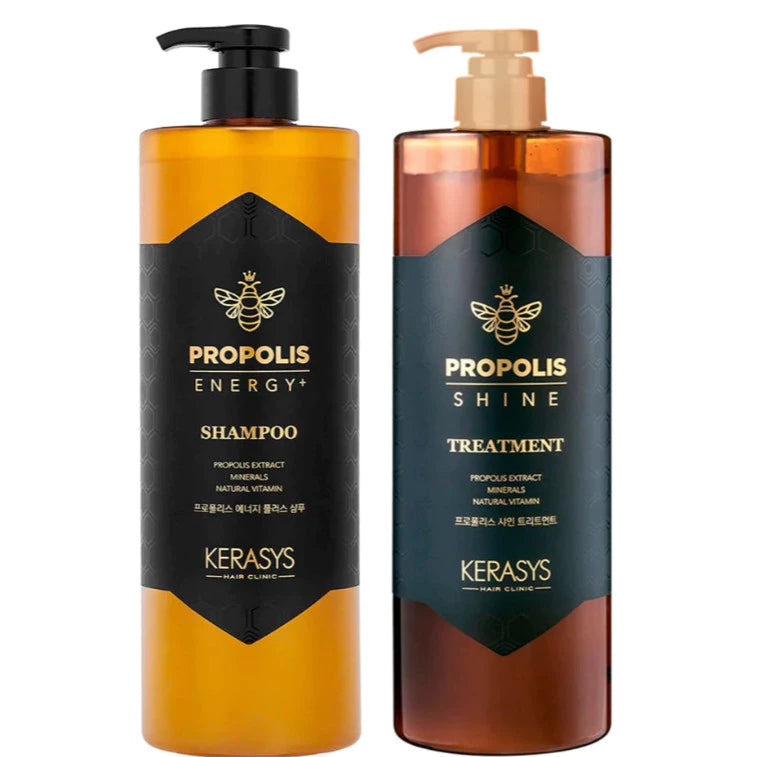 Kits Kerasys Royal Própolis Shampoo + Tratamento No total 1L Energia Original + Brilho E Adereço Verde .