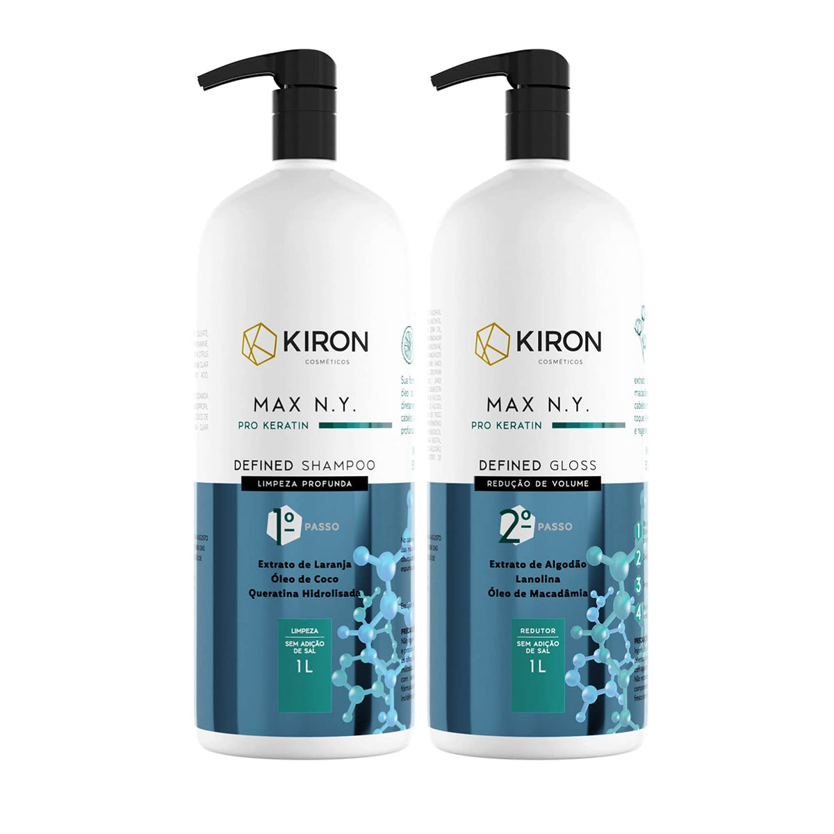 Kyron Progressive Brush Defined Gloss Pro Keratin Max N.Y. Kiron 2x1L - BuyBrazil