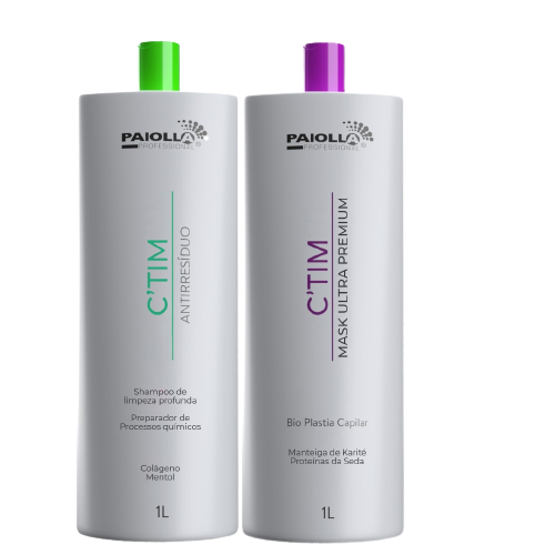 Paiolla Ctim Mask Ultra Premium Reconstructory Mask + Ctim Anti-Residue Shampoo 2x1000ml/33.8 fl.oz.