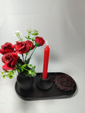 Lizart Tray, Candle Holder, Vase and Decorative Flower in Resistant Concrete. - BuyBrazil