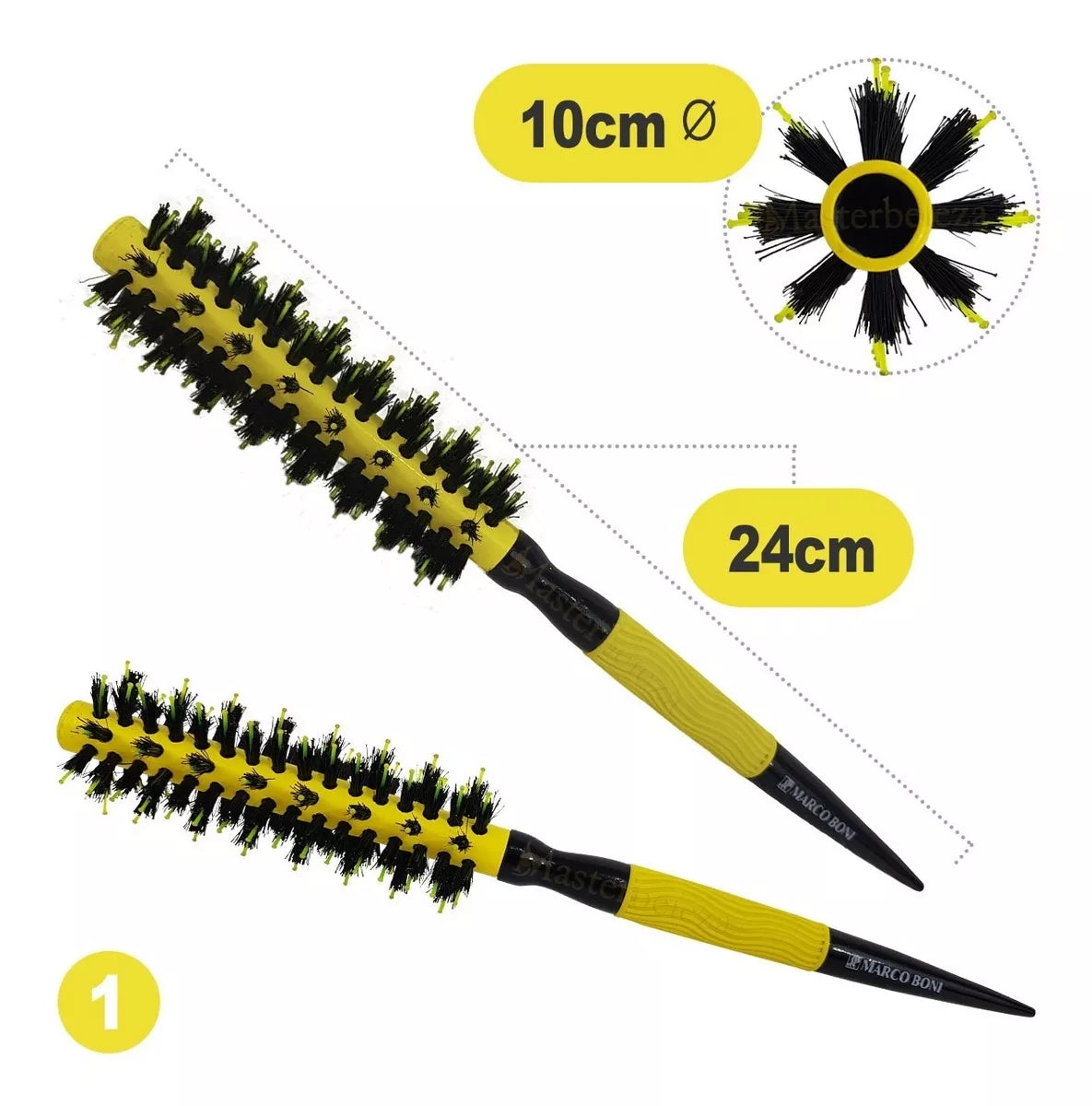 Marco Boni Professional Kit 3 Ceramic Brushes S M L Yellow Racket - BuyBrazil