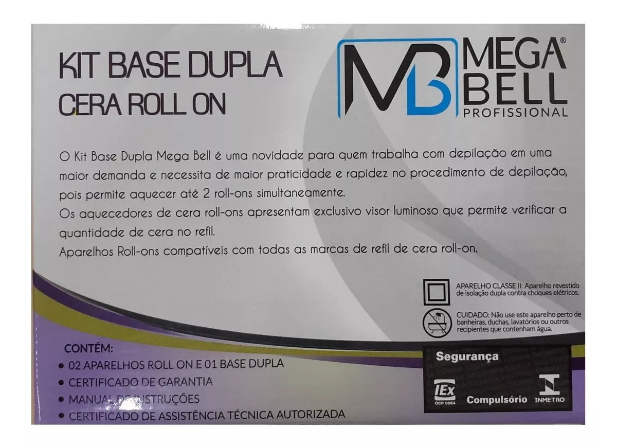 Mega Bell Double Base Termocera 900g Refill +2 Rollon Waxing Pan - BuyBrazil
