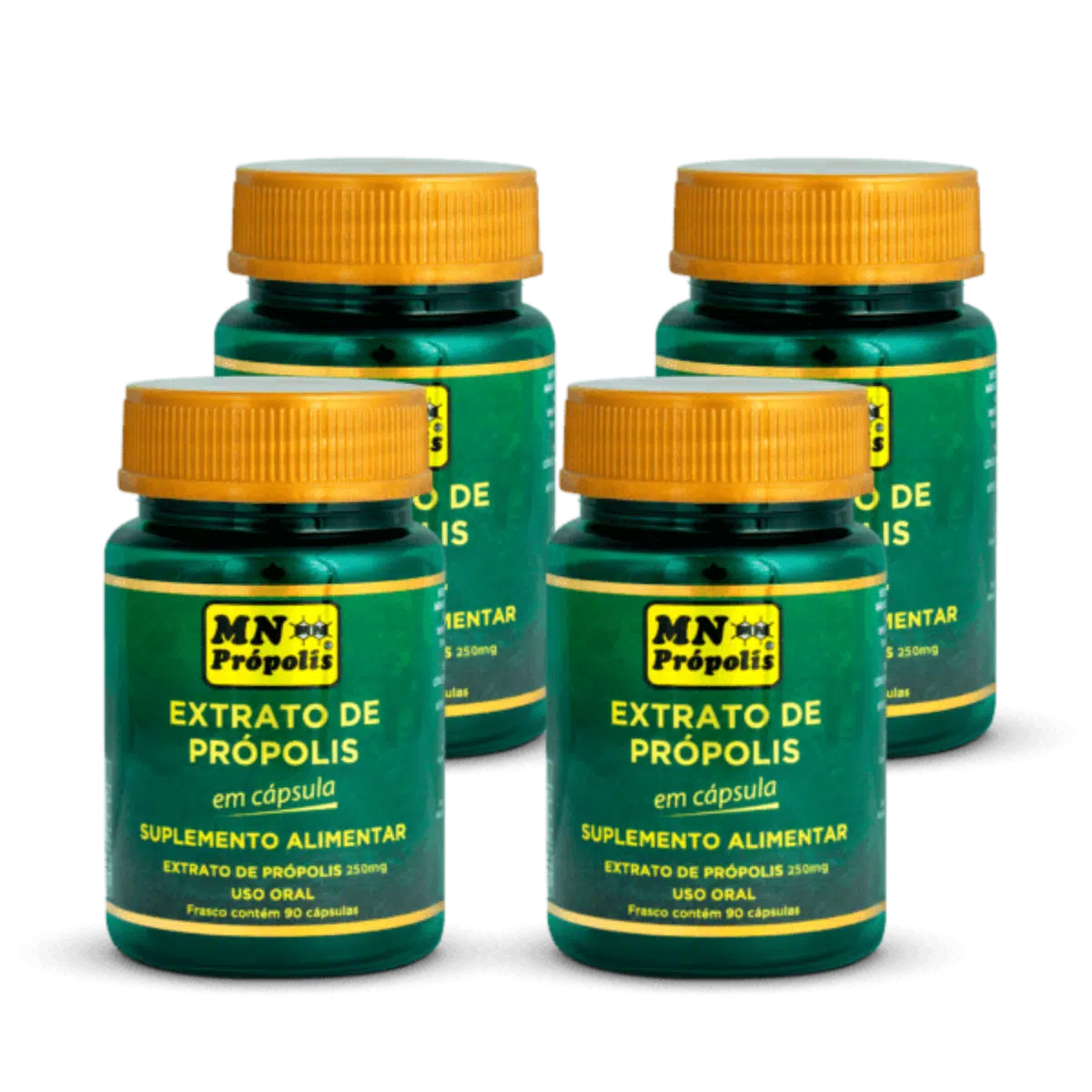 MN Propolis Brazilian Green Propolis Extract 90 Capsules 250mg. - BuyBrazil