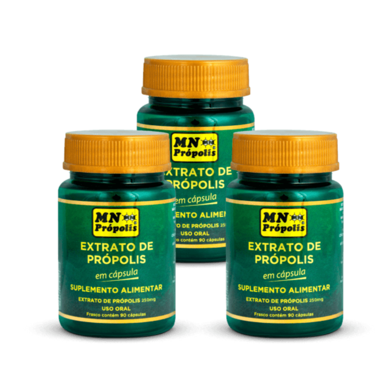 MN Propolis Brazilian Green Propolis Extract 90 Capsules 250mg. - BuyBrazil