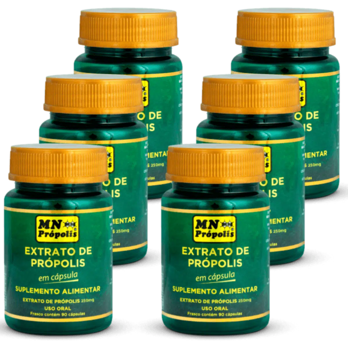 MN Propolis Brazilian Green Propolis Extract 90 Capsules 250mg. - BuyBrazil