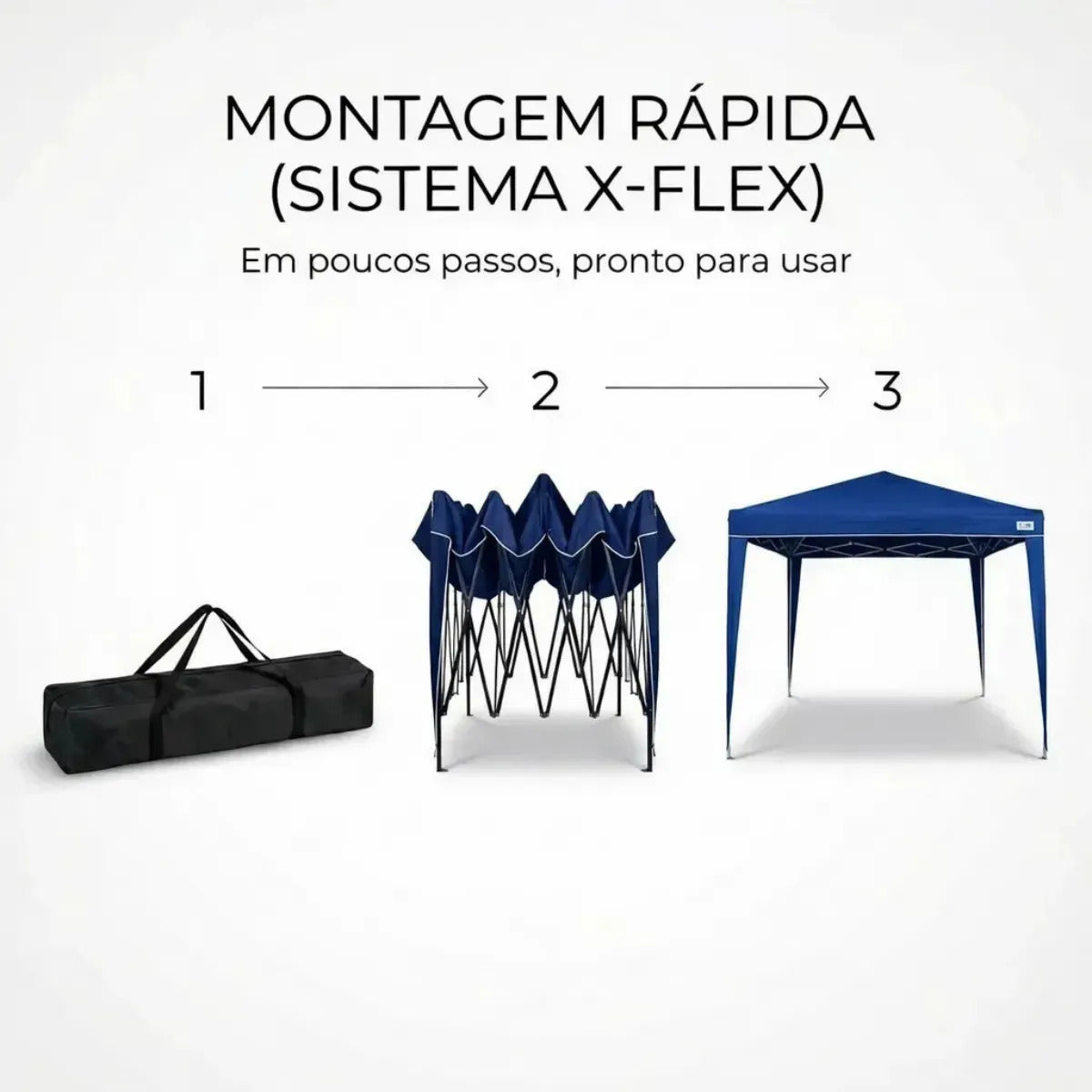 MOR X-Flex Oxford Gazebo Tent 3x3m – Heavy Duty Pop-Up Canopy with UV Protection
