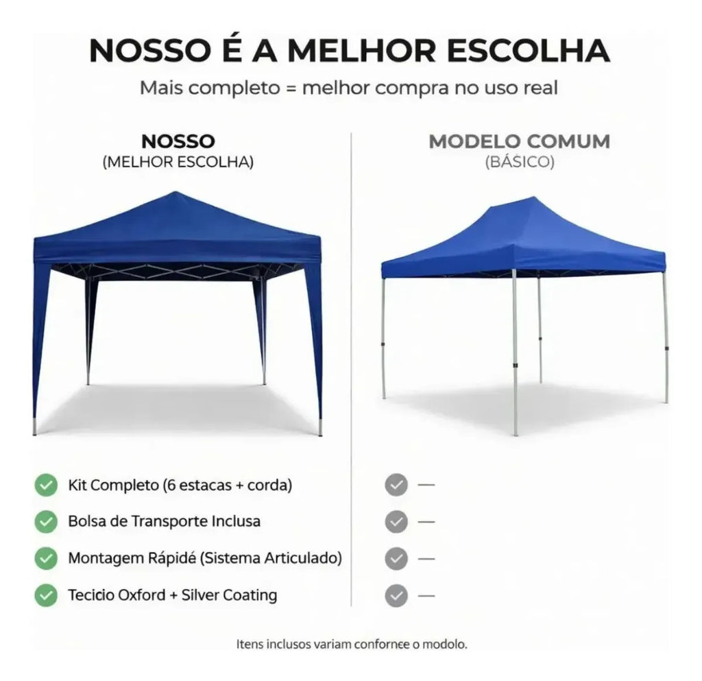 MOR X-Flex Oxford Gazebo Tent 3x3m – Heavy Duty Pop-Up Canopy with UV Protection