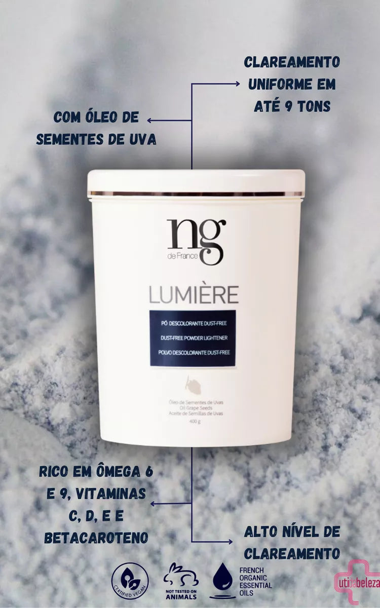 Lumière Lightening Powder by NG de France – 400g (Professional Bleaching Powder) - BuyBrazil