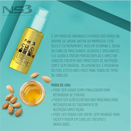 Ns3 Brasil Gold Repair Argan Oil 60ml - BuyBrazil