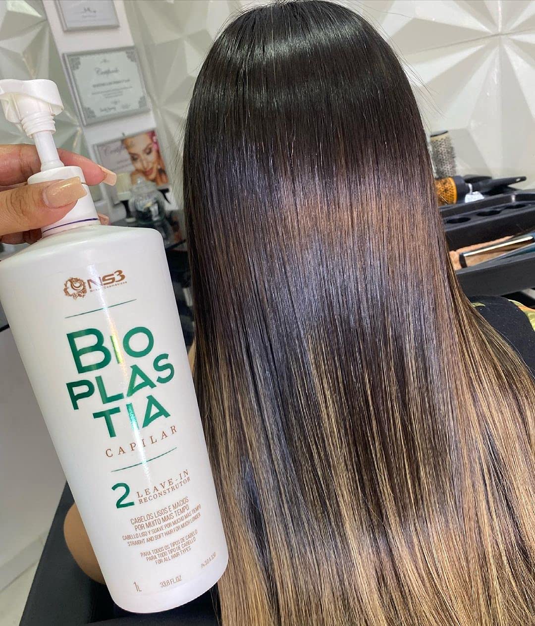 NS3 Bioplastia Capilar Term Hair Realignment 2x1000ml/33.8 fl.oz. - BuyBrazil