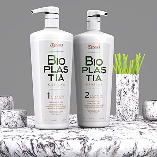 NS3 Bioplastia Capilar Term Hair Realignment 2x1000ml/33.8 fl.oz. - BuyBrazil