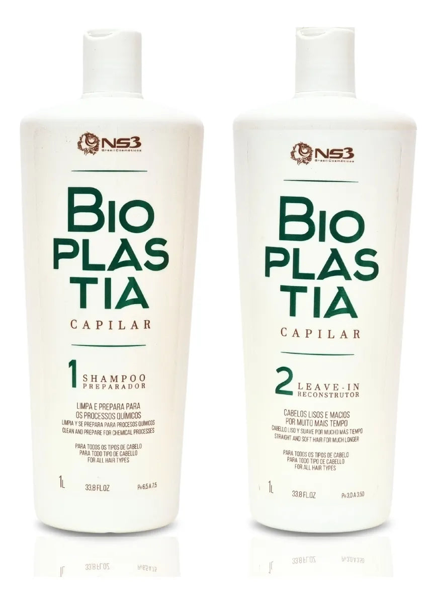 NS3 Bioplastia Capilar Term Hair Realignment 2x1000ml/33.8 fl.oz. - BuyBrazil