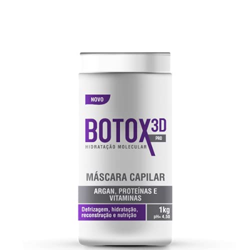 NS3 Brasil BTX 3D Pro Hair Mask treatment in purple jar, designed to reduce frizz, add shine, and smooth wavy hair.