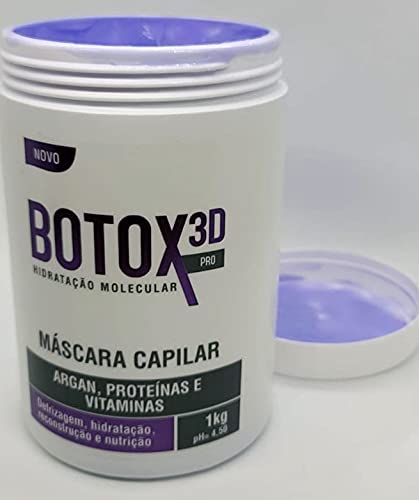 NS3 Brasil BTX 3D Pro Hair Mask treatment for frizz, volume reduction, and shine, in purple packaging for hair care.