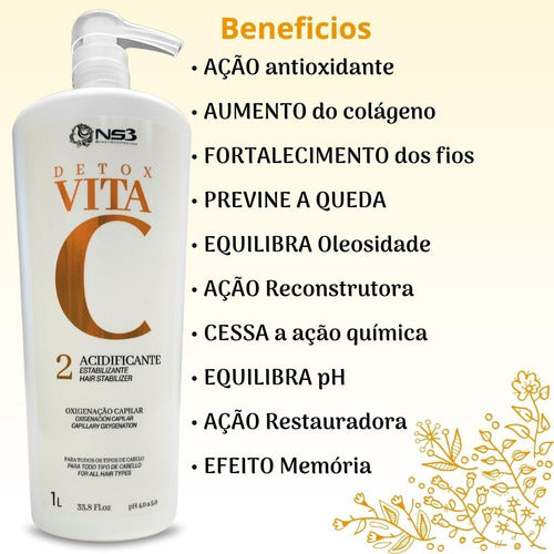 NS3 Brasil Detox Vita C Acidifier Normalizing High Impact 1000ml - BuyBrazil