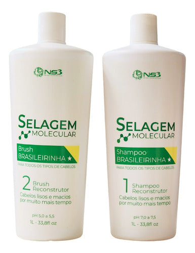 NS3 Brasileirinha Sealing Brush Shampoo Professional Kit 1000ml/ 33.8 fl.oz. - BuyBrazil