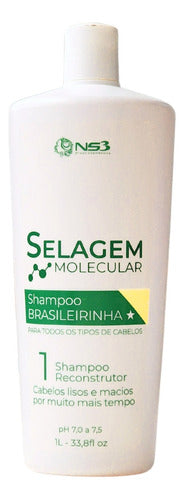 NS3 Brasileirinha Sealing Brush Shampoo Professional Kit 1000ml/ 33.8 fl.oz. - BuyBrazil